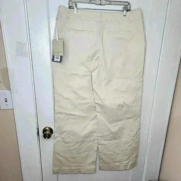 NWT Size 16 Nili Lotan High-Rise Wide Leg Pants Cream Target - Picture 2 of 9